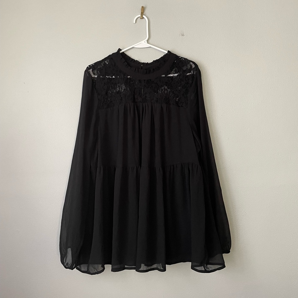 Torrid Women’s Black Lace Blouse 2X